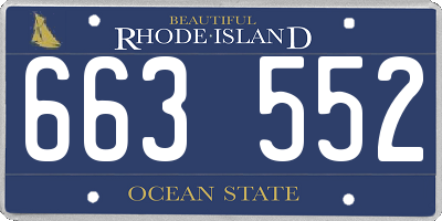 RI license plate 663552