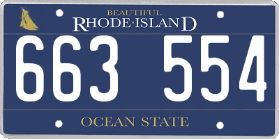 RI license plate 663554