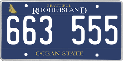RI license plate 663555