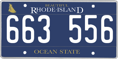 RI license plate 663556