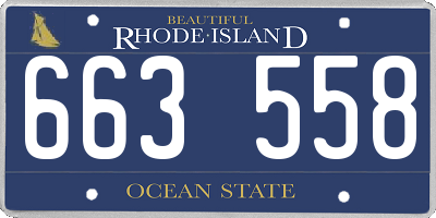 RI license plate 663558