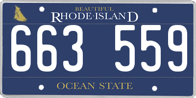 RI license plate 663559