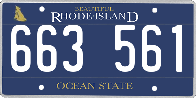 RI license plate 663561