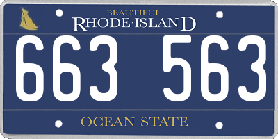 RI license plate 663563
