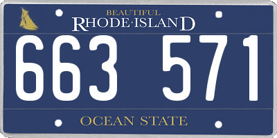 RI license plate 663571