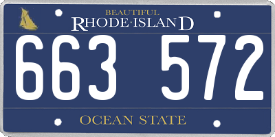 RI license plate 663572