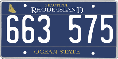 RI license plate 663575
