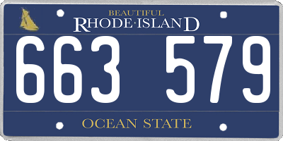RI license plate 663579