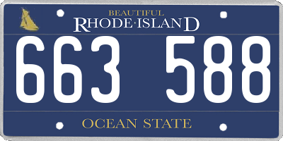 RI license plate 663588