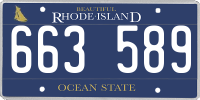 RI license plate 663589