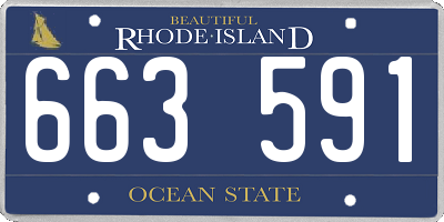 RI license plate 663591