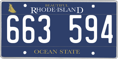 RI license plate 663594