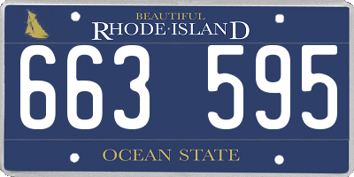 RI license plate 663595