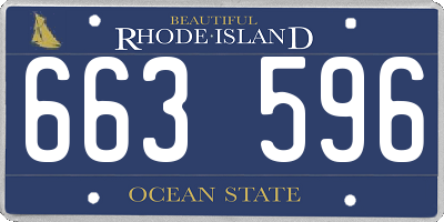 RI license plate 663596