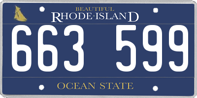 RI license plate 663599