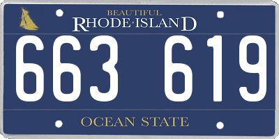 RI license plate 663619