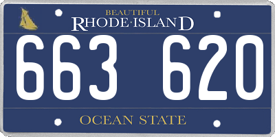 RI license plate 663620