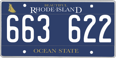 RI license plate 663622