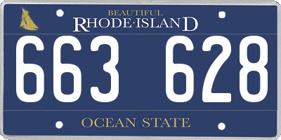 RI license plate 663628