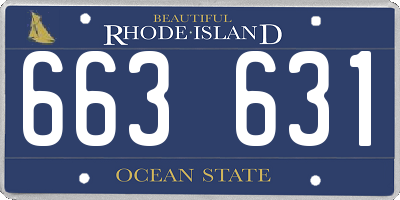 RI license plate 663631
