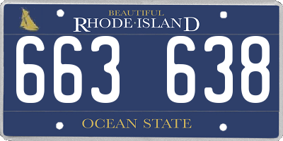 RI license plate 663638
