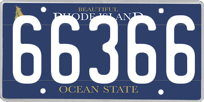 RI license plate 66366