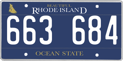 RI license plate 663684