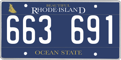 RI license plate 663691