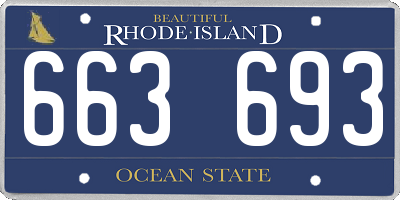 RI license plate 663693