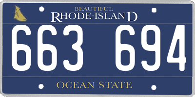RI license plate 663694