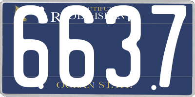 RI license plate 6637