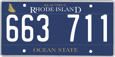 RI license plate 663711