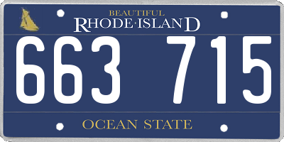 RI license plate 663715