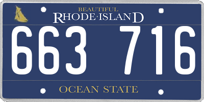 RI license plate 663716