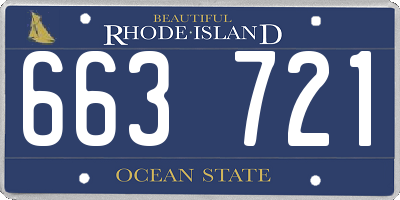 RI license plate 663721