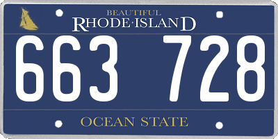 RI license plate 663728