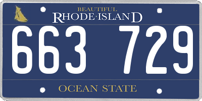 RI license plate 663729