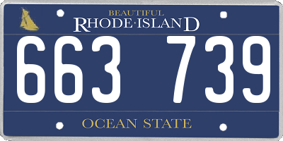 RI license plate 663739