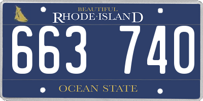 RI license plate 663740