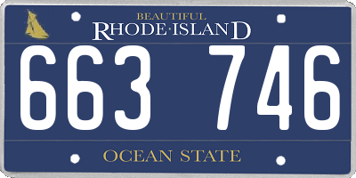 RI license plate 663746