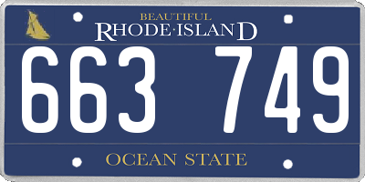 RI license plate 663749