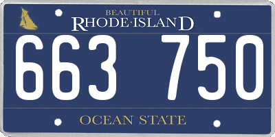 RI license plate 663750