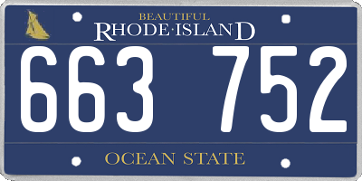 RI license plate 663752
