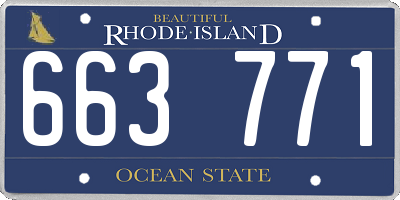 RI license plate 663771