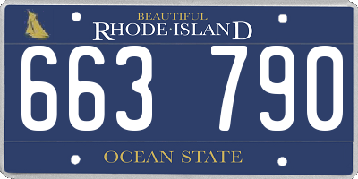 RI license plate 663790
