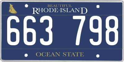 RI license plate 663798