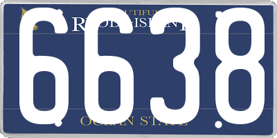 RI license plate 6638
