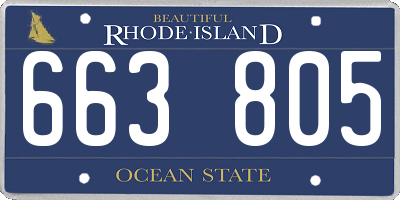 RI license plate 663805
