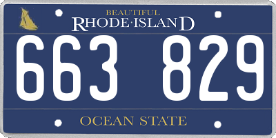 RI license plate 663829
