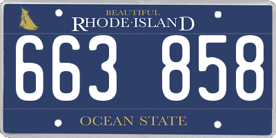 RI license plate 663858
